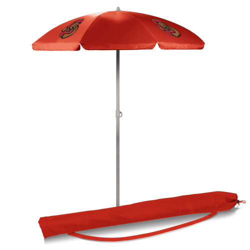 Cornell Big Red 5.5 Ft. Portable Beach Umbrella, (Red)