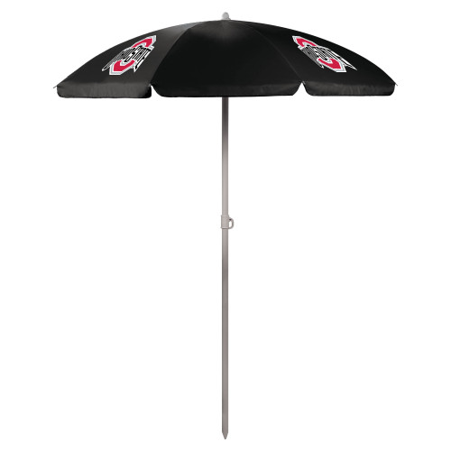 Ohio State Buckeyes 5.5 Ft. Portable Beach Umbrella, (Black)