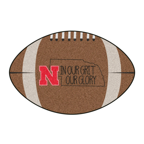 University of Nebraska Southern Style Football Mat 20.5"x32.5"