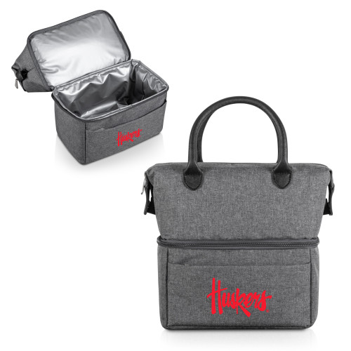 Nebraska Cornhuskers Urban Lunch Bag Cooler, (Gray with Black Accents)