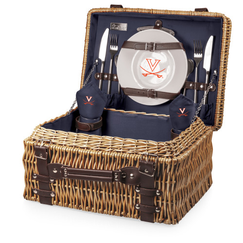 Virginia Cavaliers Champion Picnic Basket, (Navy Blue)