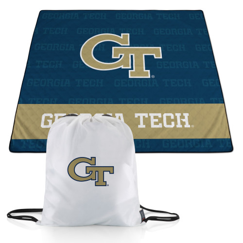 Georgia Tech Yellow Jackets Impresa Picnic Blanket, (Navy Blue & Gold)