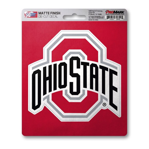 Ohio State Buckeyes Matte Decal "O & 'Ohio State'" Logo