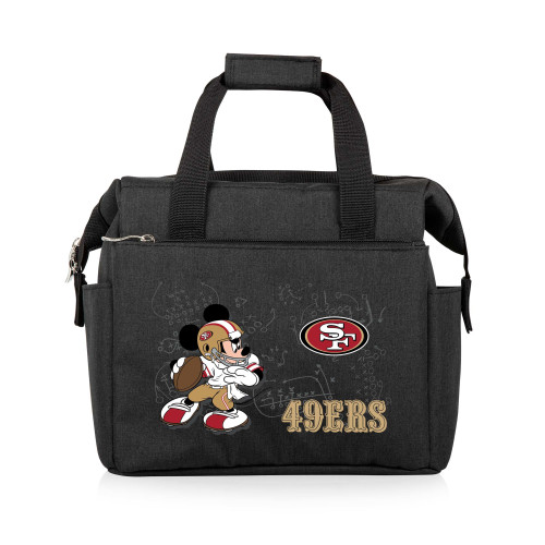 San Francisco 49ers Mickey Mouse On The Go Lunch Bag Cooler, (Black)