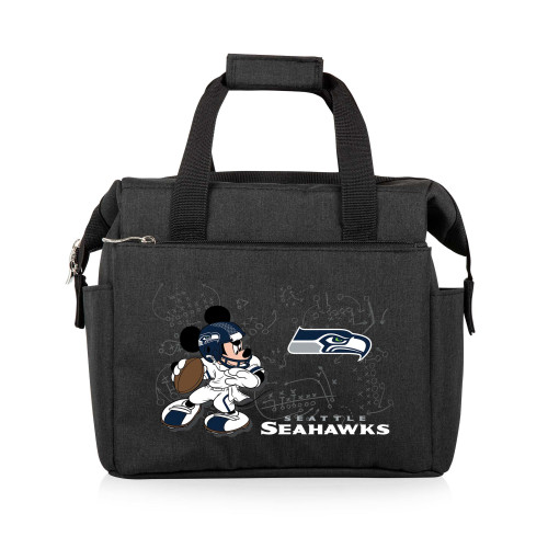 Seattle Seahawks Mickey Mouse On The Go Lunch Bag Cooler, (Black)