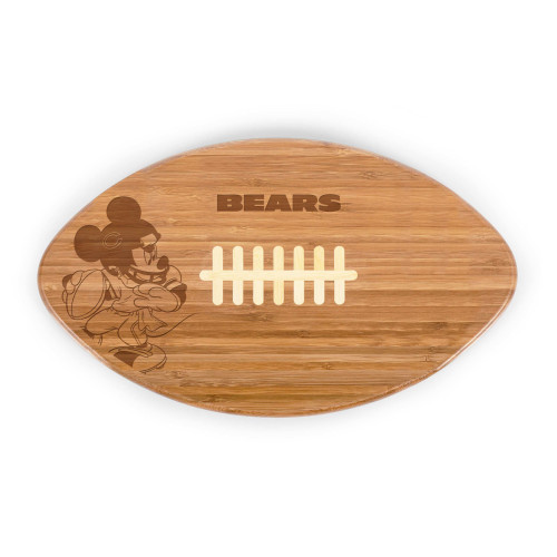 Chicago Bears Mickey Mouse Touchdown! Football Cutting Board & Serving Tray, (Bamboo)