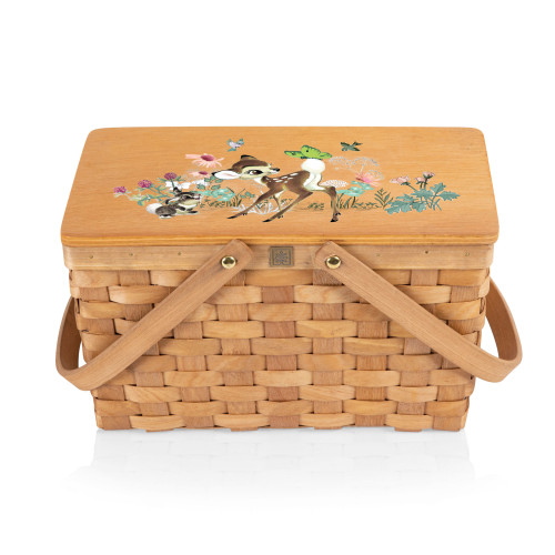 Bambi Poppy Personal Picnic Basket, (Beige)