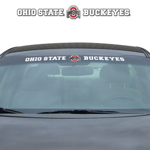 Ohio State Buckeyes Windshield Decal Primary Logo and Team Wordmark