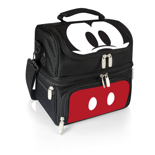 Mickey Mouse Pranzo Lunch Bag Cooler with Utensils, (Black)