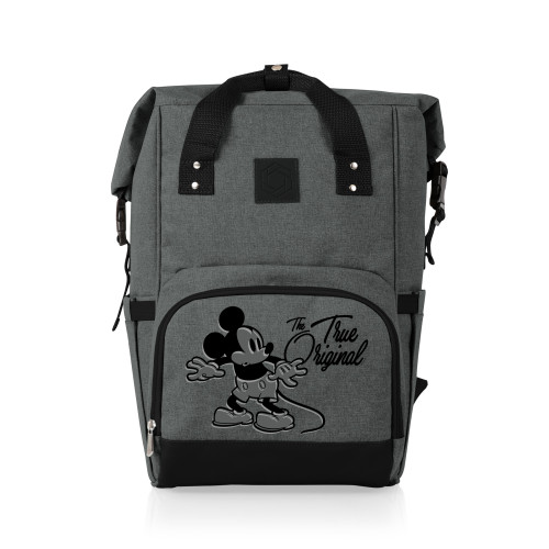 Mickey Mouse On The Go Roll-Top Backpack Cooler, (Heathered Gray)