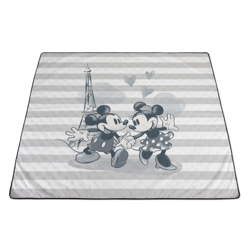 Mickey & Minnie Mouse Impresa Picnic Blanket, (Black & White)