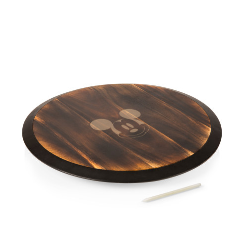 Mickey Mouse Lazy Susan Serving Tray, (Fire Acacia Wood)