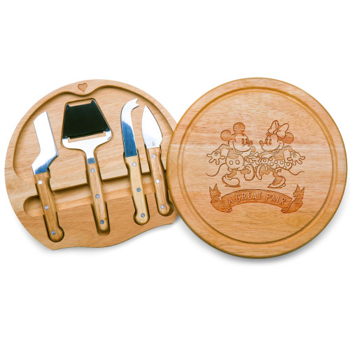 Mickey & Minnie Mouse Circo Cheese Cutting Board & Tools Set, (Parawood)