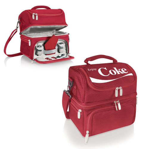 Coca-Cola Enjoy Coke Pranzo Lunch Bag Cooler with Utensils, (Red)