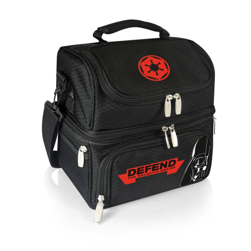 Star Wars Darth Vader Pranzo Lunch Bag Cooler with Utensils, (Black)