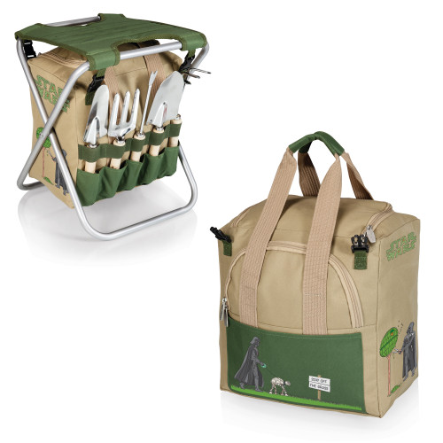 Star Wars Darth Vader Gardener Folding Seat with Tools, (Olive Green with Beige Accents)