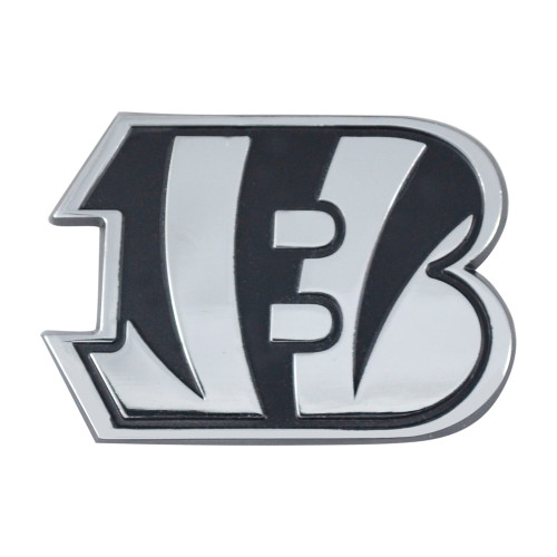 Cincinnati Bengals Chrome Emblem  Striped B Priamry Logo Chrome