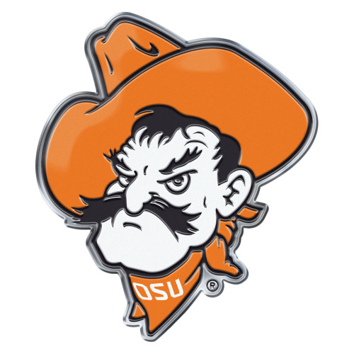 Oklahoma State University - Oklahoma State Cowboys Embossed Color Emblem 2 "Pistol Pete" Alternate Logo Orange