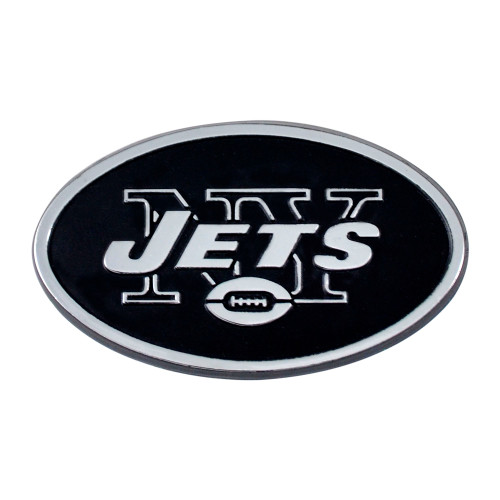 New York Jets Chrome Emblem  Oval Jets Primary Logo Chrome