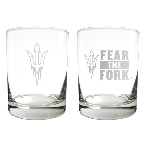 NCAA Arizona State Sun Devils 2pc Rocks Glass Set