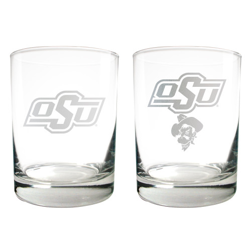 NCAA Oklahoma State Cowboys 2pc Rocks Glass Set