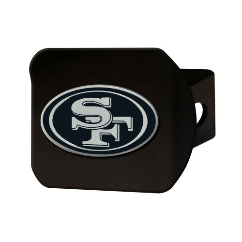 San Francisco 49ers Hitch Cover - Black Oval SF Primary Logo Black