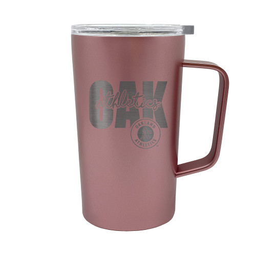 MLB Oakland Athletics 18oz Rose Gold Hustle Travel Mug