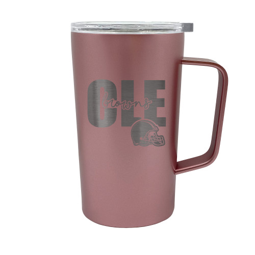 NFL Cleveland Browns 18oz Rose Gold Hustle Travel Mug