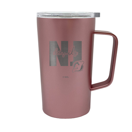 NHL New Jersey Devils 18oz Rose Gold Hustle Travel Mug