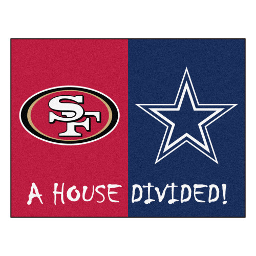 NFL House Divided - 49ers / Cowboys House Divided Mat House Divided Multi