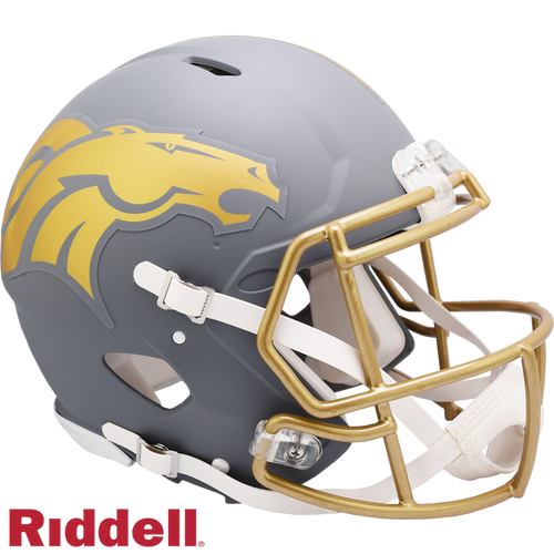 Denver Broncos Helmet Riddell Authentic Full Size Speed Style Slate Alternate