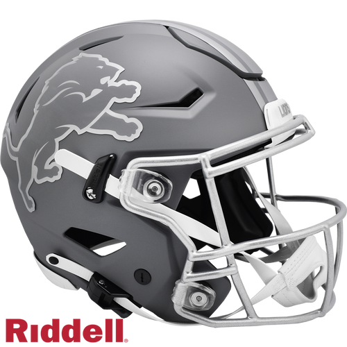 Detroit Lions Helmet Riddell Authentic Full Size SpeedFlex Style Slate Alternate