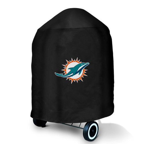 Miami Dolphins Primary Logo Heavy-Duty Grill Cover Kettle Style
