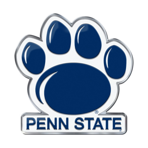 Pennsylvania State University - Penn State Nittany Lions Embossed Color Emblem 2 "Paw Print & 'PENN STATE'" Alternate Logo Navy