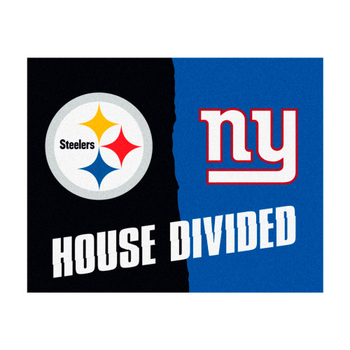 NFL House Divided - Steelers / Giants House Divided Mat House Divided Multi