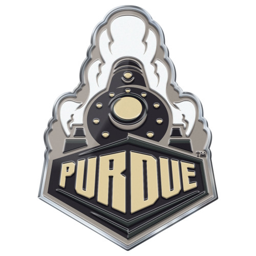 Purdue University - Purdue Boilermakers Embossed Color Emblem 2 Train Secondary Logo Gold & Black