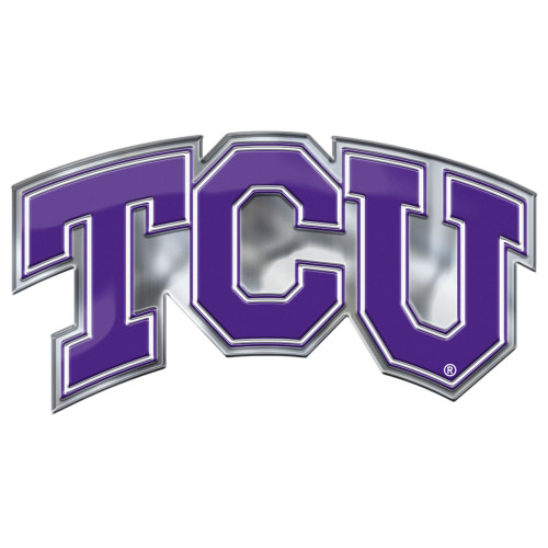 Texas Christian University - TCU Horned Frogs Embossed Color Emblem 2 TCU Primary Logo Purple