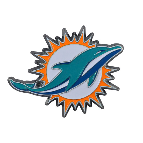 Miami Dolphins Color Emblem Dolphin Primary Logo Aqua