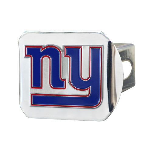 New York Giants Color Hitch Cover - Chrome "NY" Logo Dark Blue