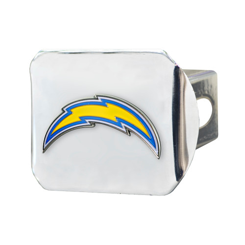 Los Angeles Chargers Color Hitch Cover - Chrome Chargers Primary Logo Yellow