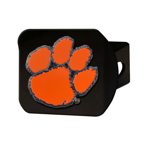 Clemson University Hitch Cover - Color on Black 3.4"x4"