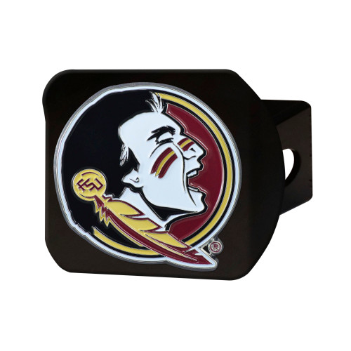 Florida State University Hitch Cover - Color on Black 3.4"x4"