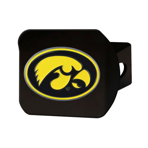 University of Iowa Hitch Cover - Color on Black 3.4"x4"