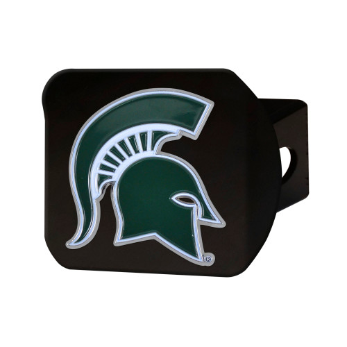 Michigan State University Hitch Cover - Color on Black 3.4"x4"