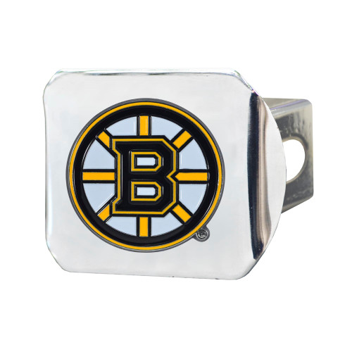NHL - Boston Bruins Color Hitch Cover - Chrome 3.4"x4"