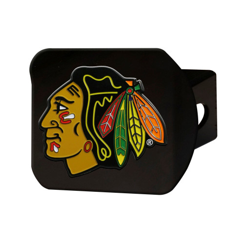 NHL - Chicago Blackhawks Hitch Cover - Color on Black 3.4"x4"