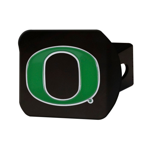 University of Oregon Hitch Cover - Color on Black 3.4"x4"