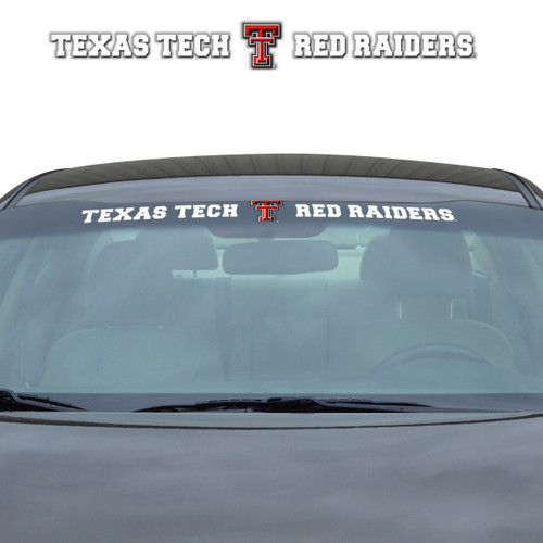 Texas Tech Red Raiders Windshield Decal Primary Logo and Team Wordmark