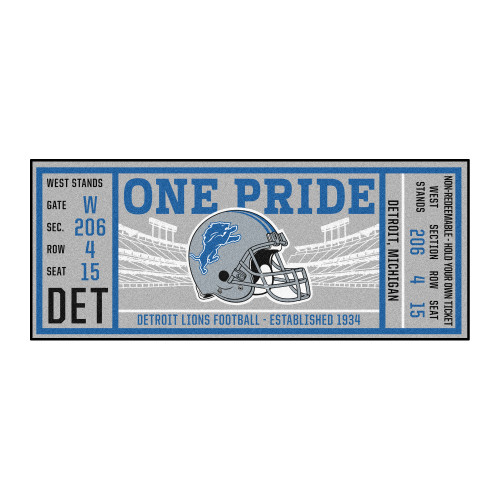 Detroit Lions Ticket Runner Lion Primary Logo Blue