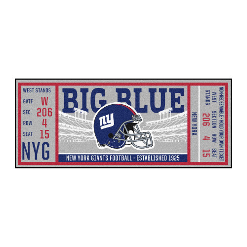 New York Giants Ticket Runner "NY" Logo Dark Blue